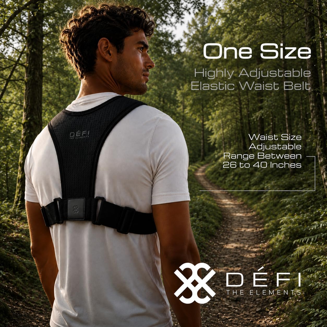 Runner wearing the Running Vest Phone Holder with its adjustable waist belt
