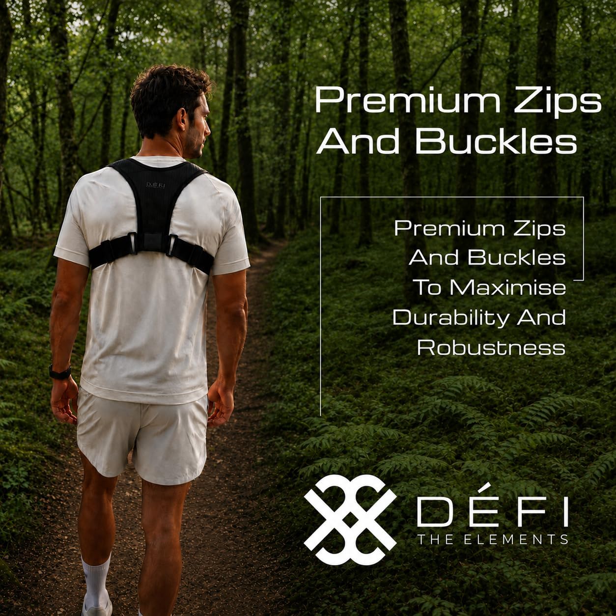 Back view of the Running Vest Phone Holder showing the adjustable belt